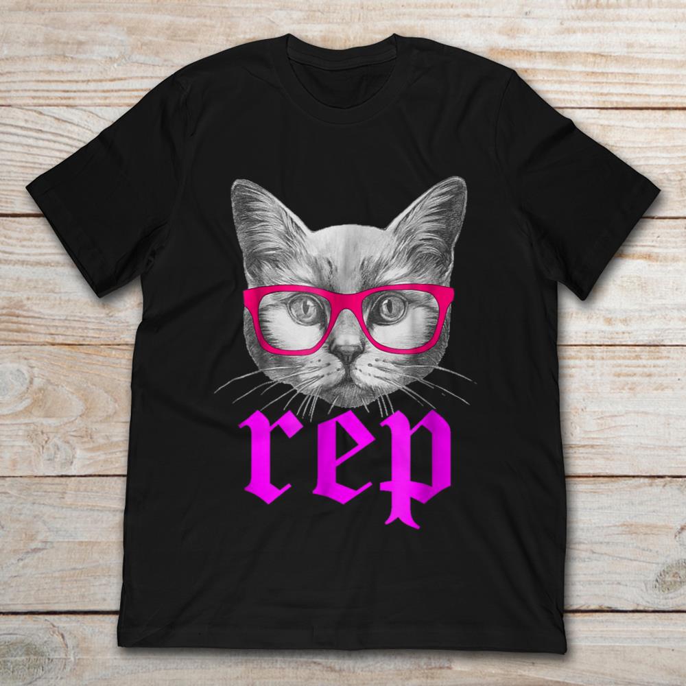Cool Swift Cat Wears Pink Glasses Rep