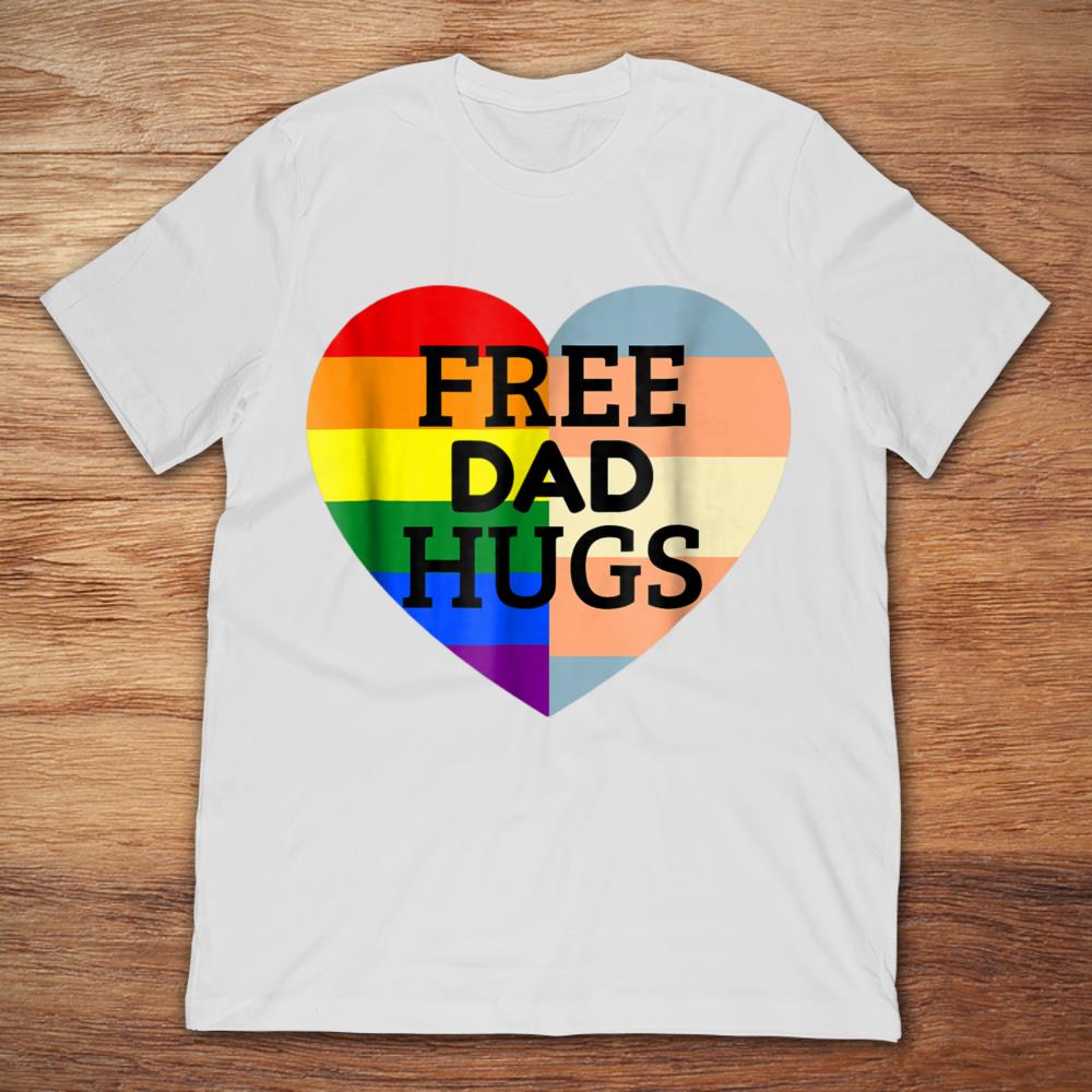 Free Dad Hugs LGBT Heart