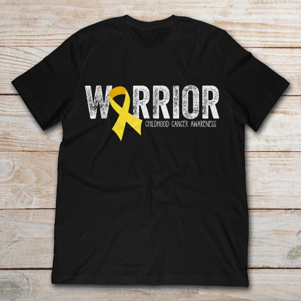 Warrior Childhood Cancer Awareness Ribbon