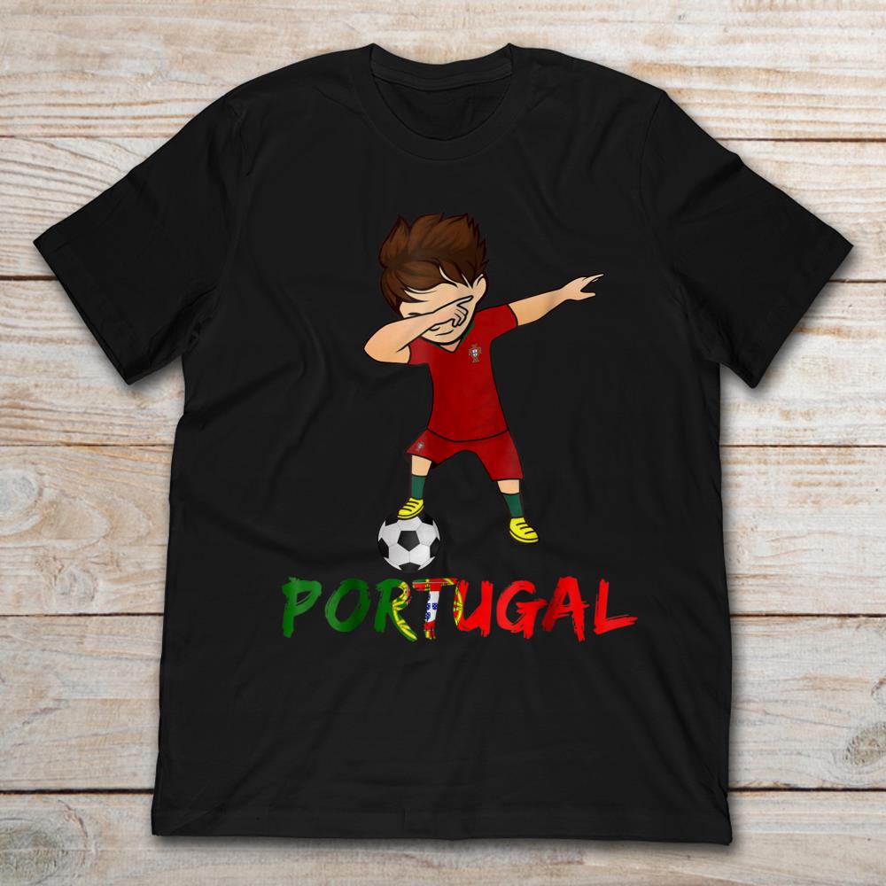 Dabbing Soccer Boy Portugal Jersey