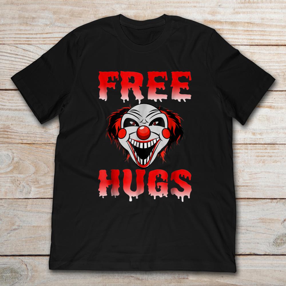 Evil Killer Clown Free Hugs Scary Halloween