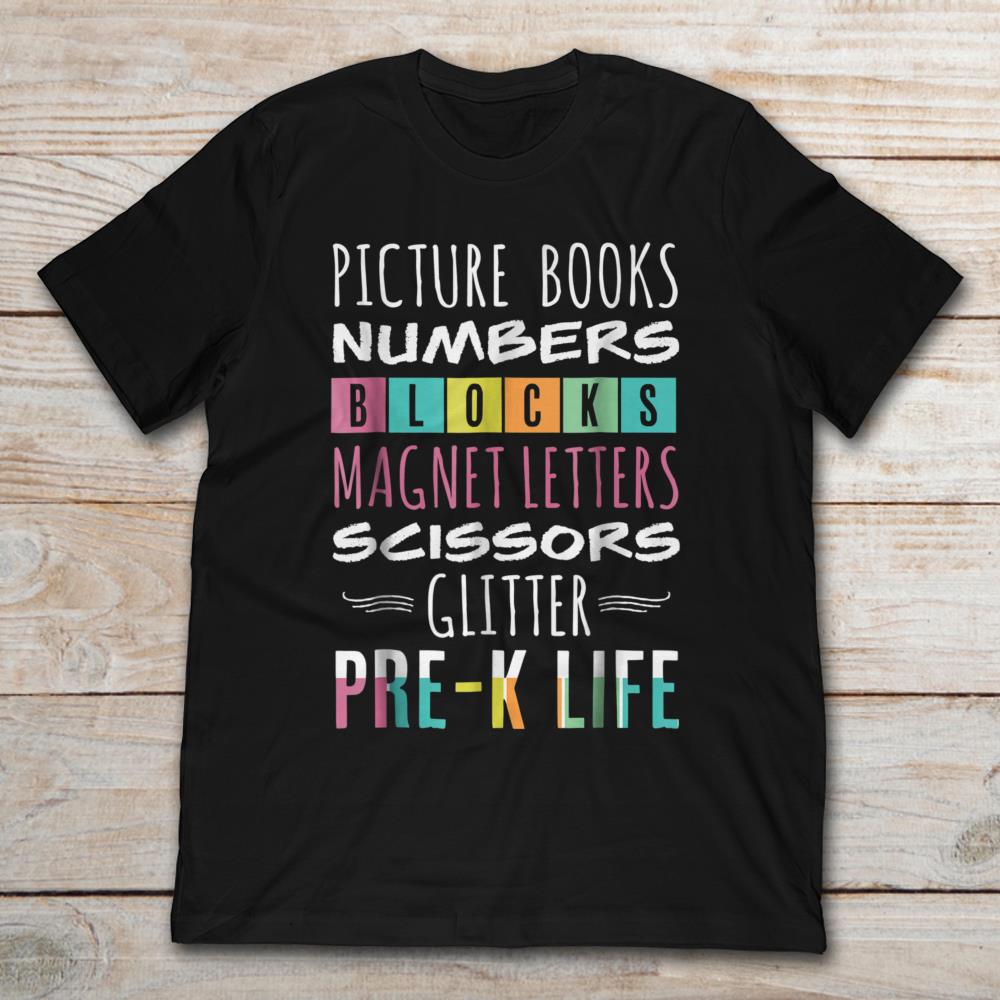 Picture Books Numbers Blocks Magnet Letters Scissors Glitter Pre-K Life
