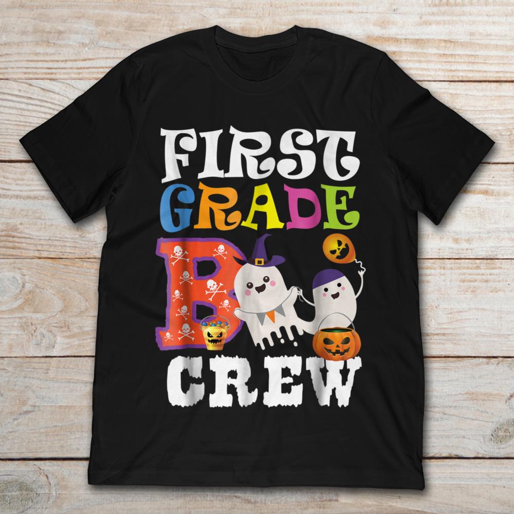 Halloween Ghosts First Grade Boo Crew T-Shirt