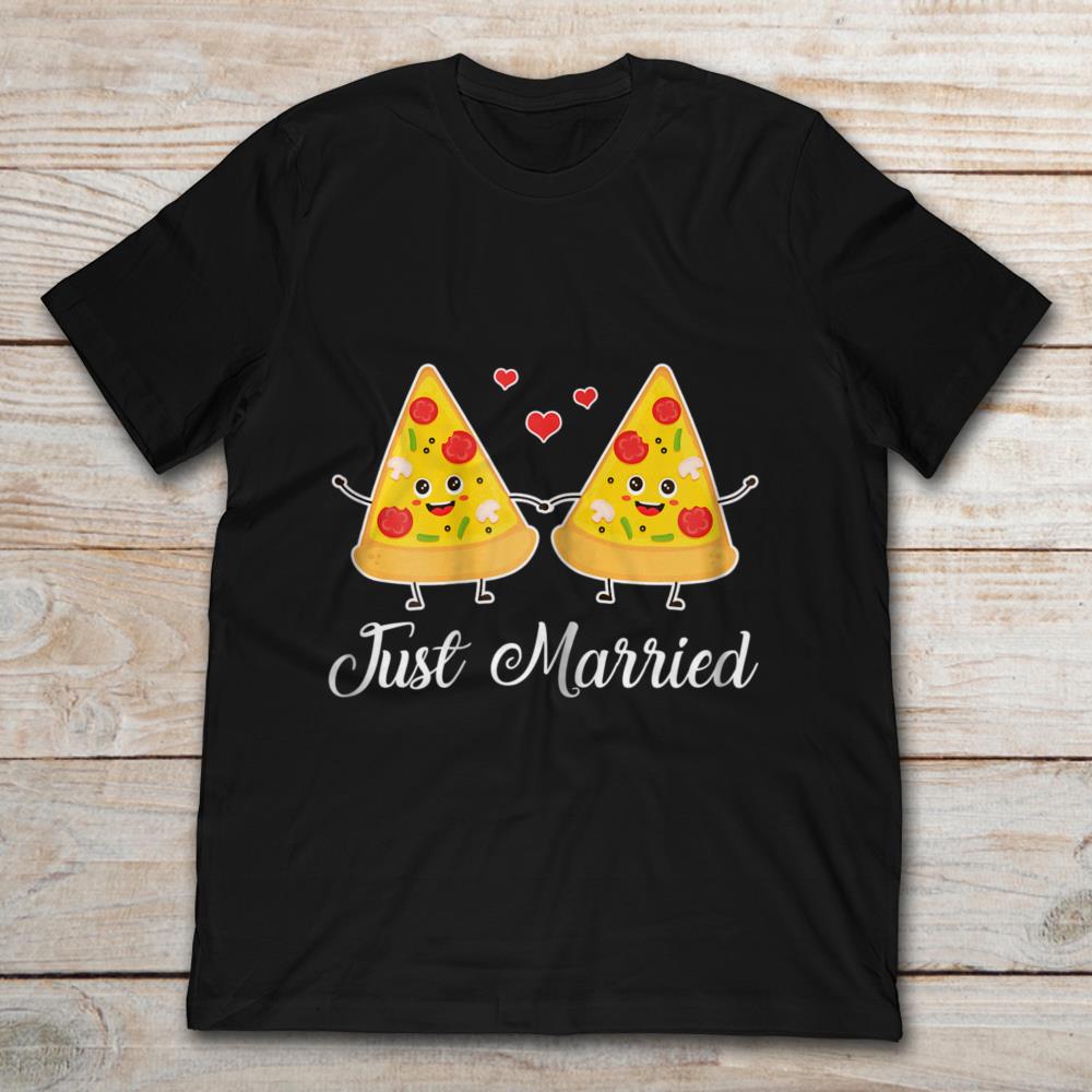 Just Married Pizza Couple