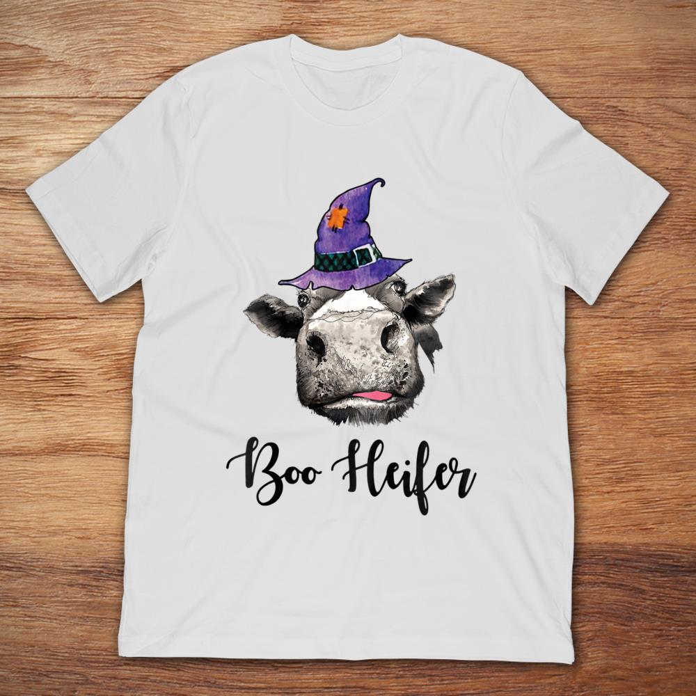 Boo Heifer Cow With Witch Hat