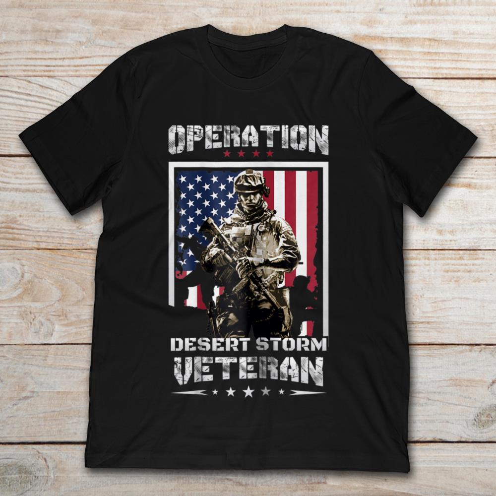 Operation Desert Storm Veteran War American Flag