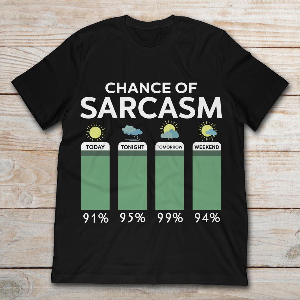 Chance Of Sarcasm Funny Saying Sarcastic