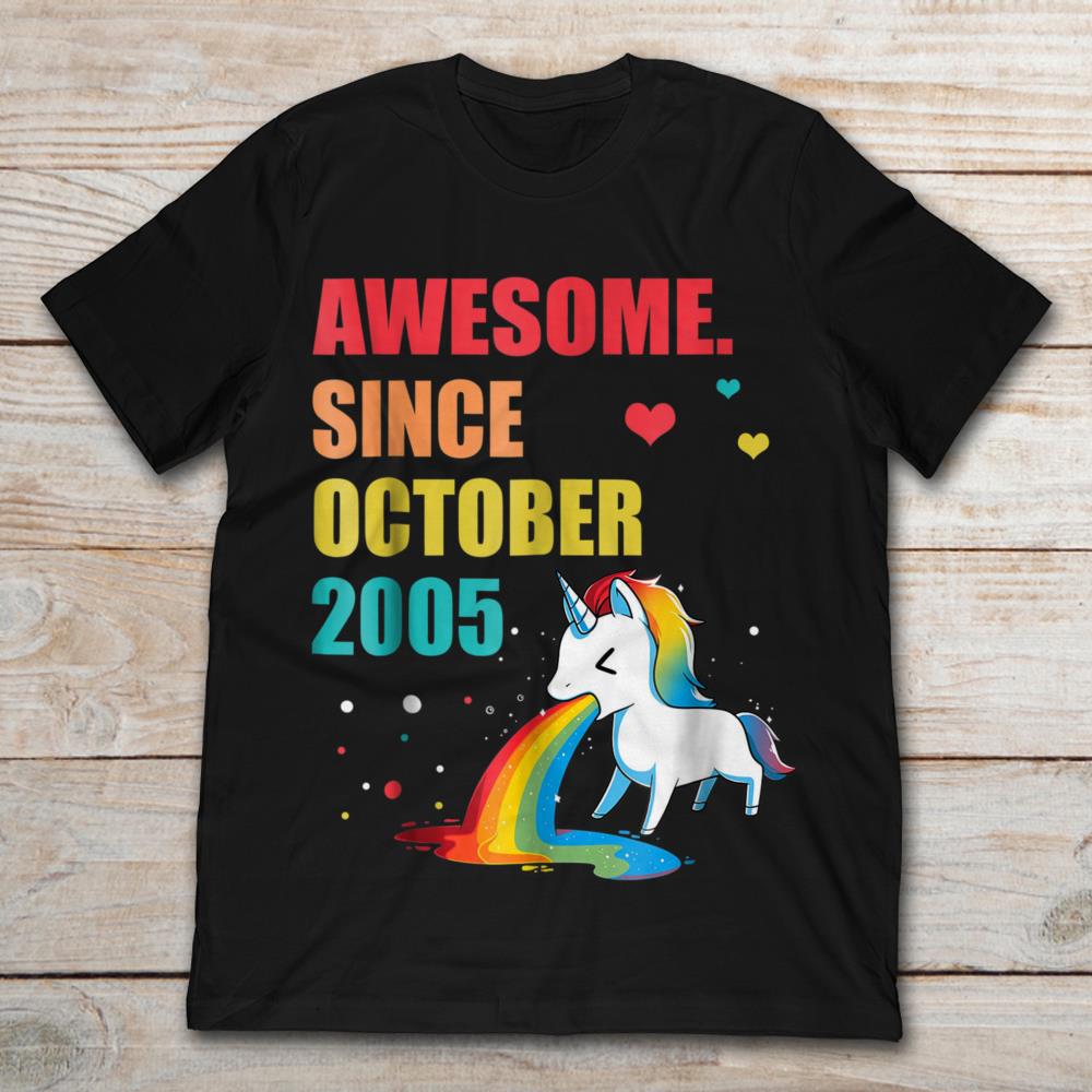 Awesome Since October 2005 Funny Unicorn