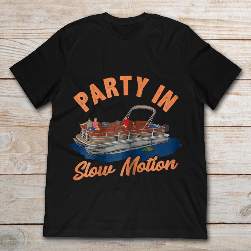 Pontoon Boat Party In Slow Motion