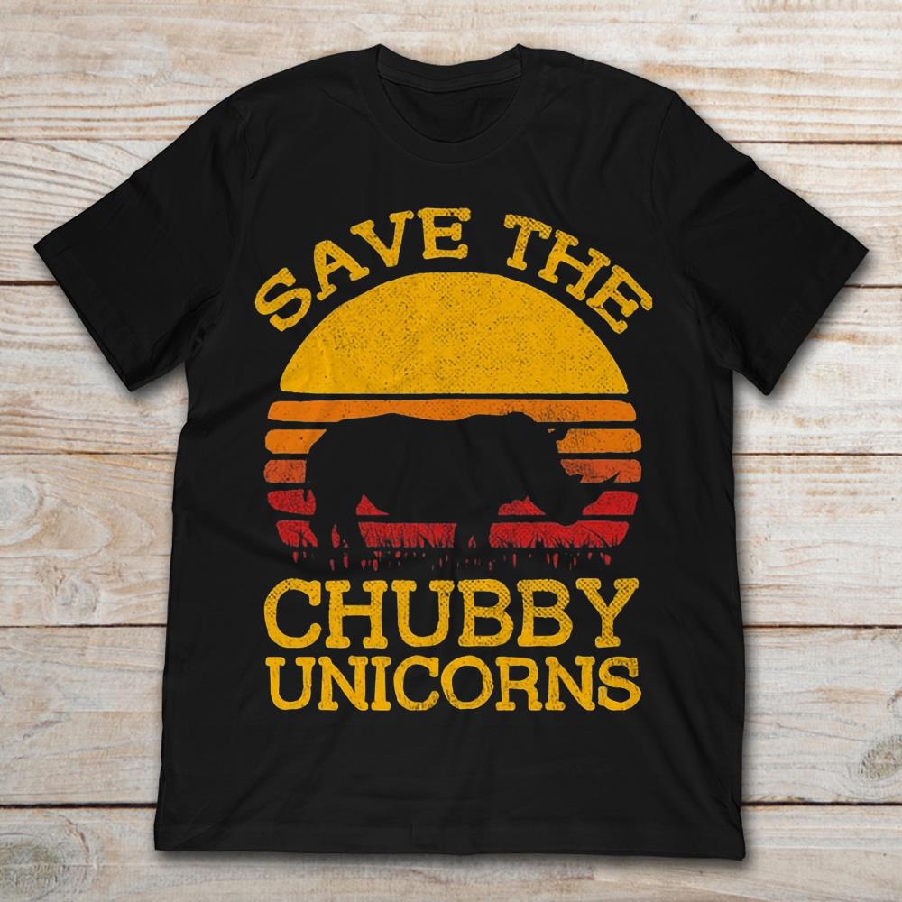 Save The Chubby Unicorns Vintage Retro