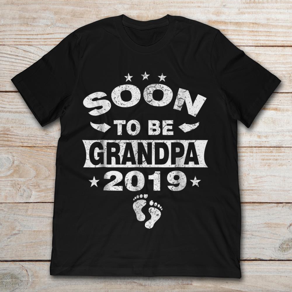 Soon To Be Grandpa New Baby Footprint 2019