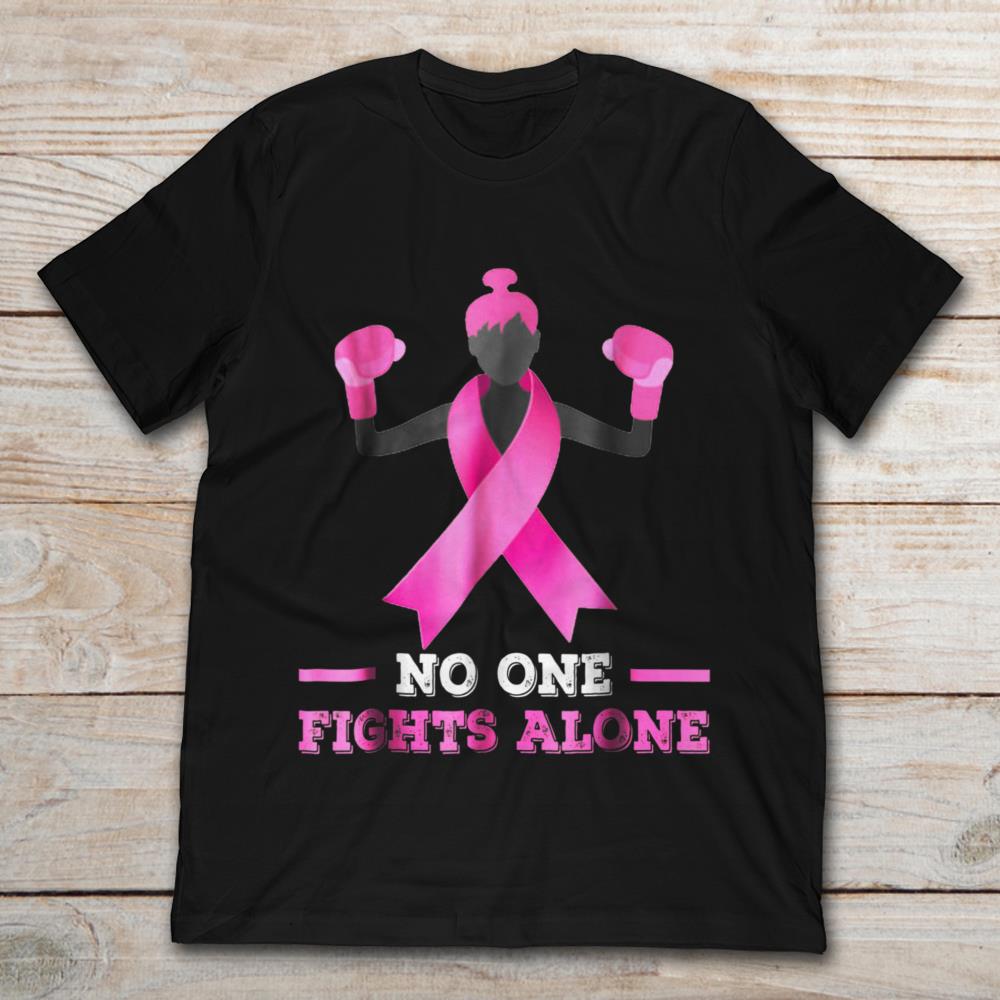 Breast Cancer Awareness Ribbon No One Fights Alone