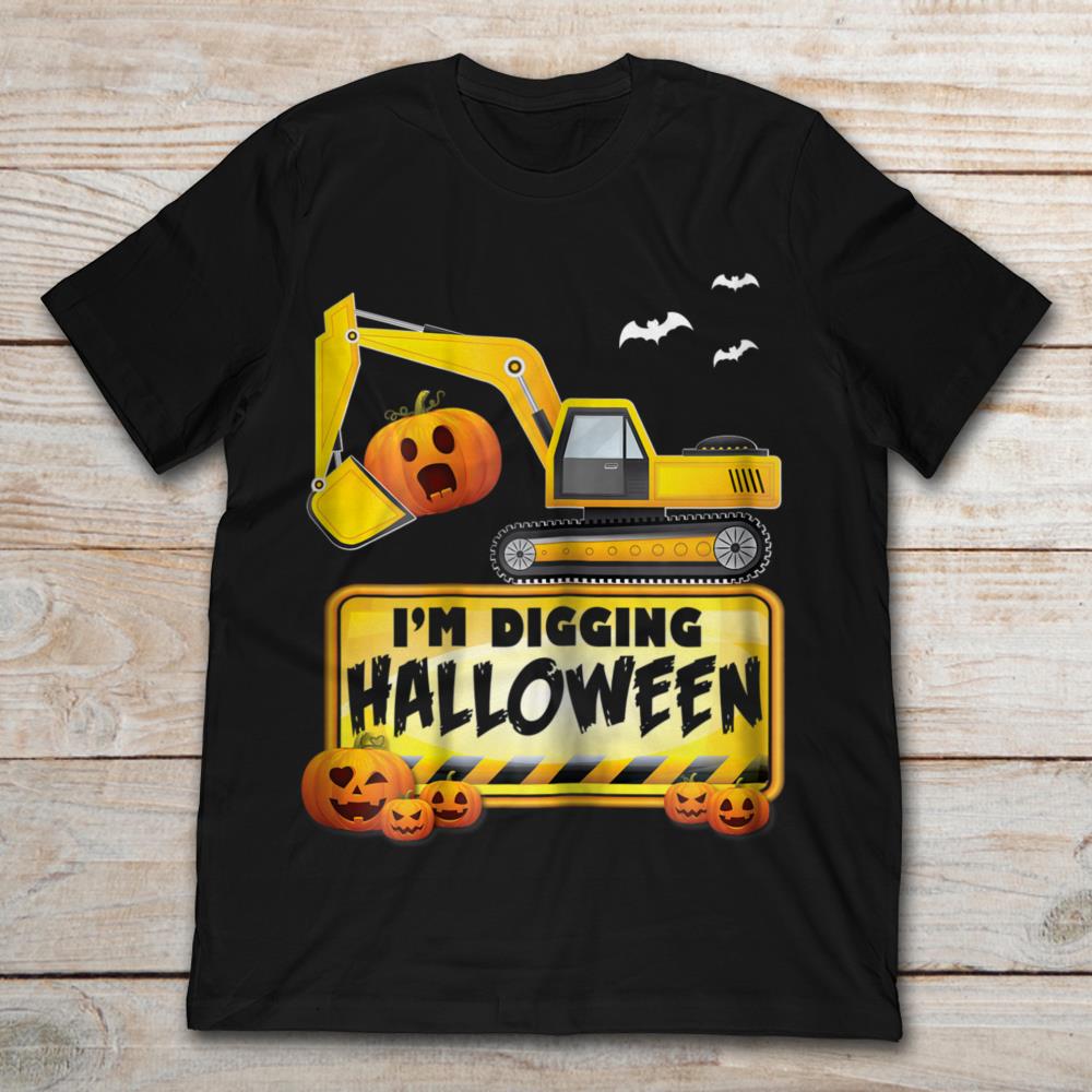 I'm Digging Halloween Pumpkin Face Tractor Toddler