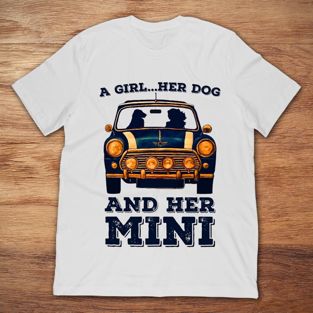 A Girl And Her Dog And Her Mini Car