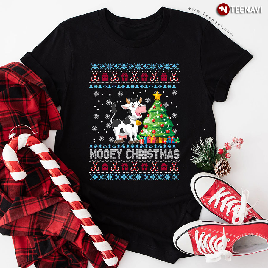 Milking Cow Mooey Christmas T-Shirt