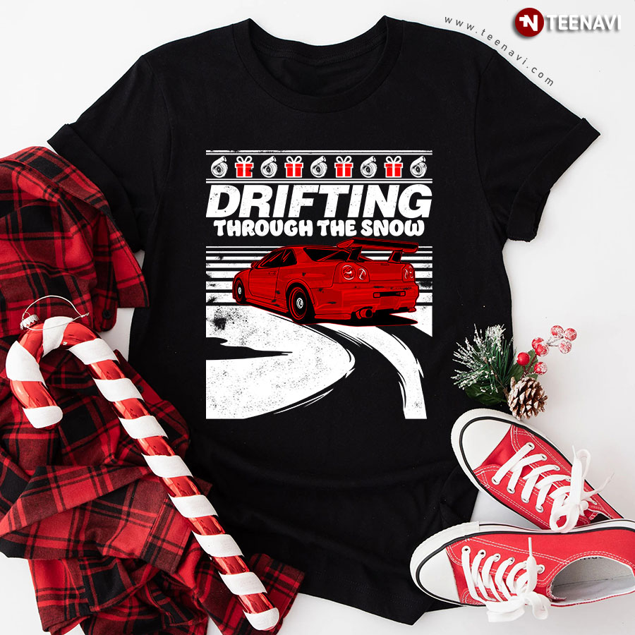 Drifting Through The Snow Car Racing T-Shirt