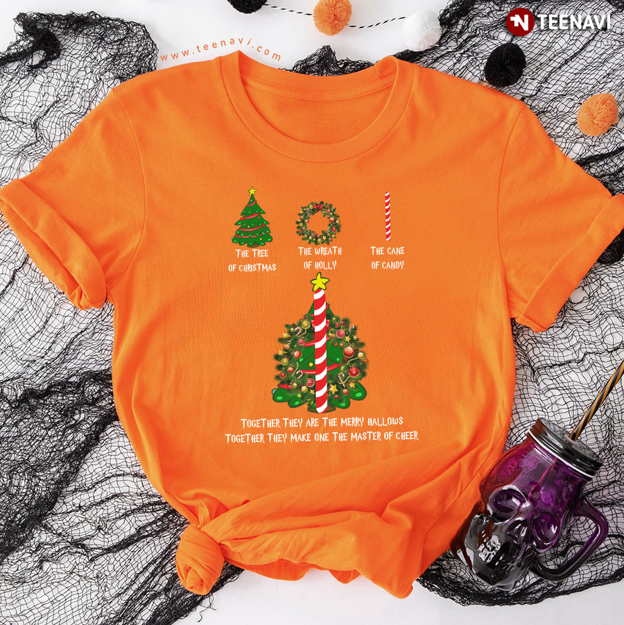 Harry Potter The Tree Of Christmas The Wreath Of Holly The Cane Of Candy T-Shirt