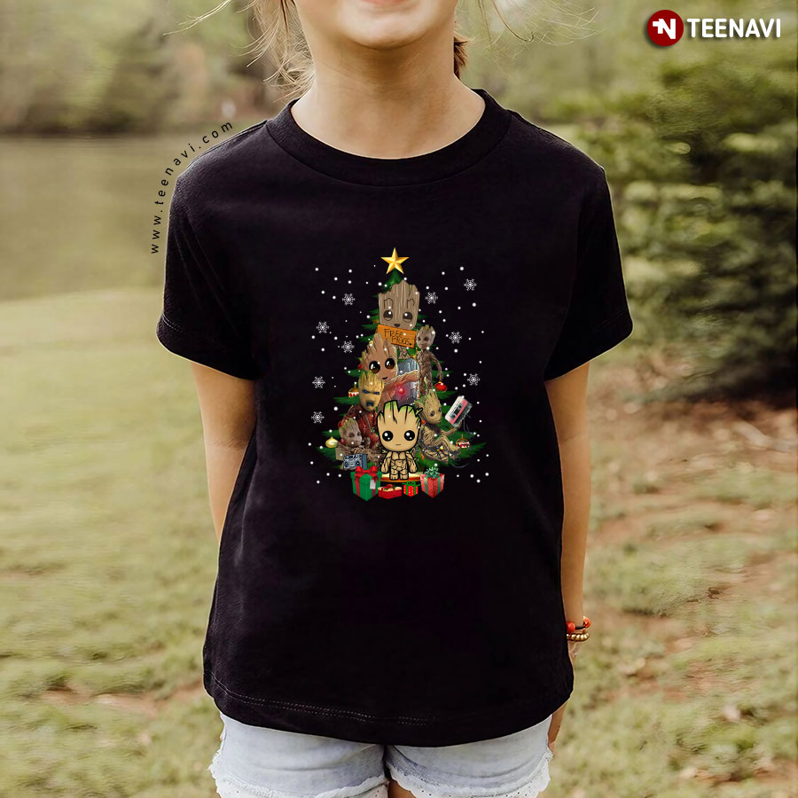 Baby Groot Guardians of the Galaxy Christmas Tree T-Shirt