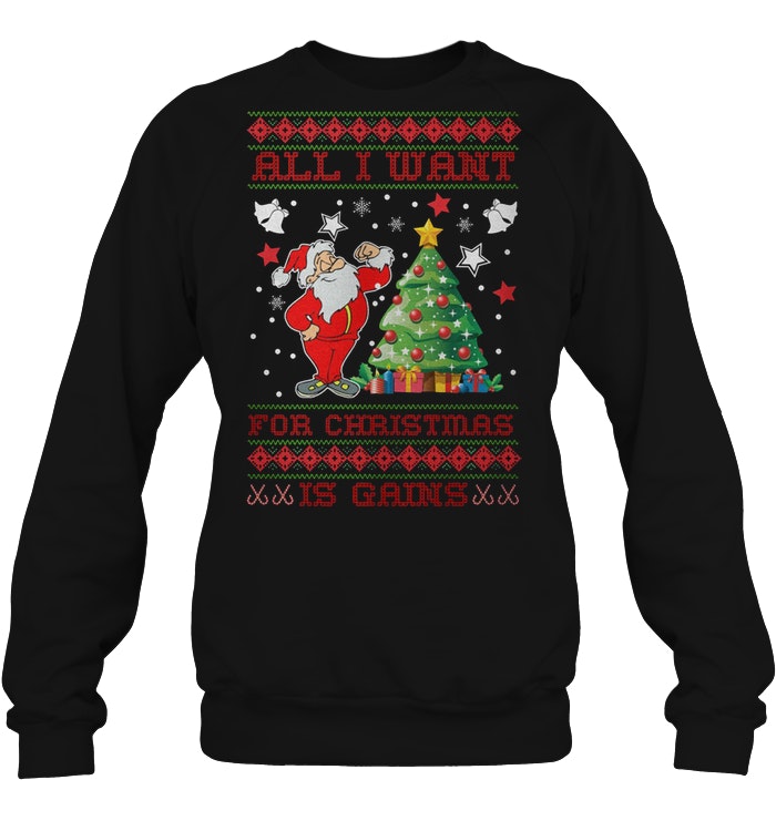 All I Want For Christmas Is Gains Christmas Tree Santa Claus All I Want For Christmas Is Gains Christmas Tree Santa Claus
