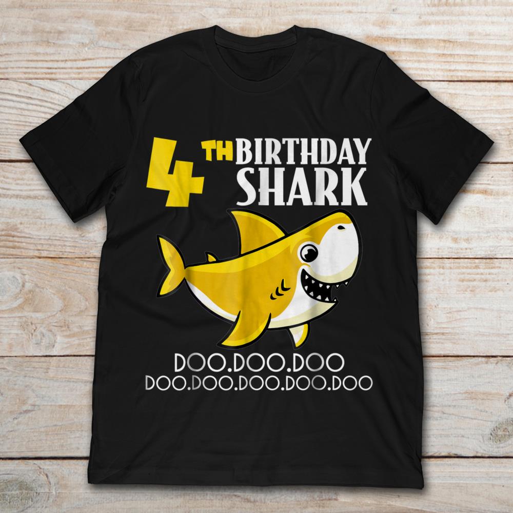 4th Birthday Shark Doo Doo Doo Doo Doo Doo Doo Doo