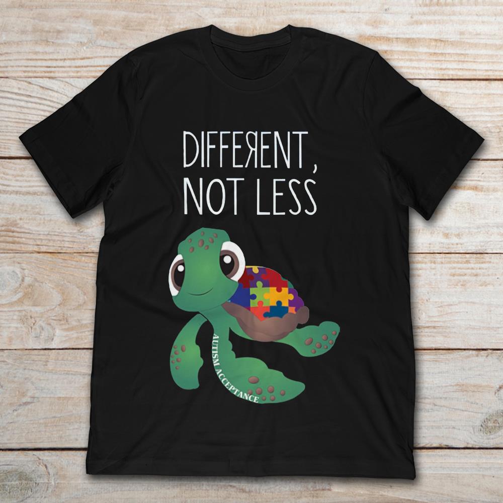 Turtle Different Not Less Autism Awareness