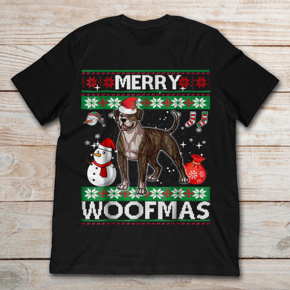 Merry Woofmas Christmas Dog Snowman