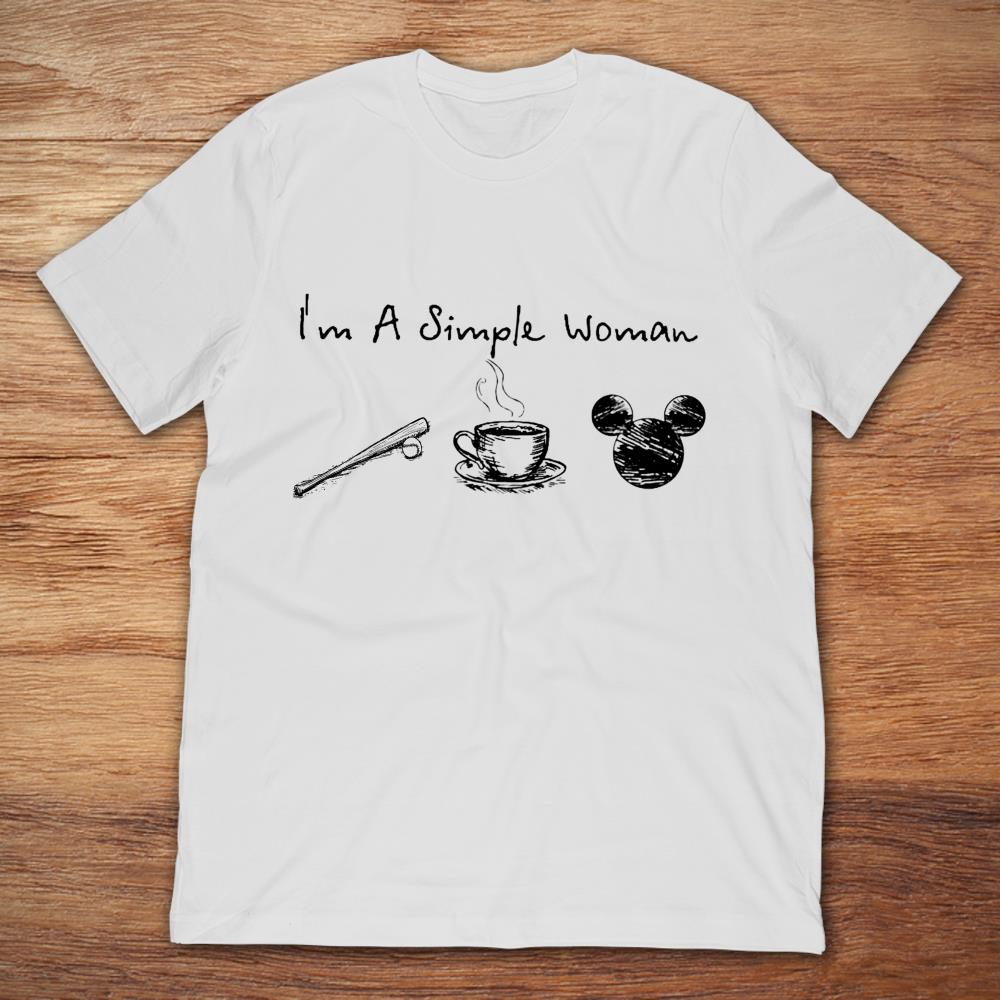 I'm A Simple Woman Baseball Coffee Mickey Mouse