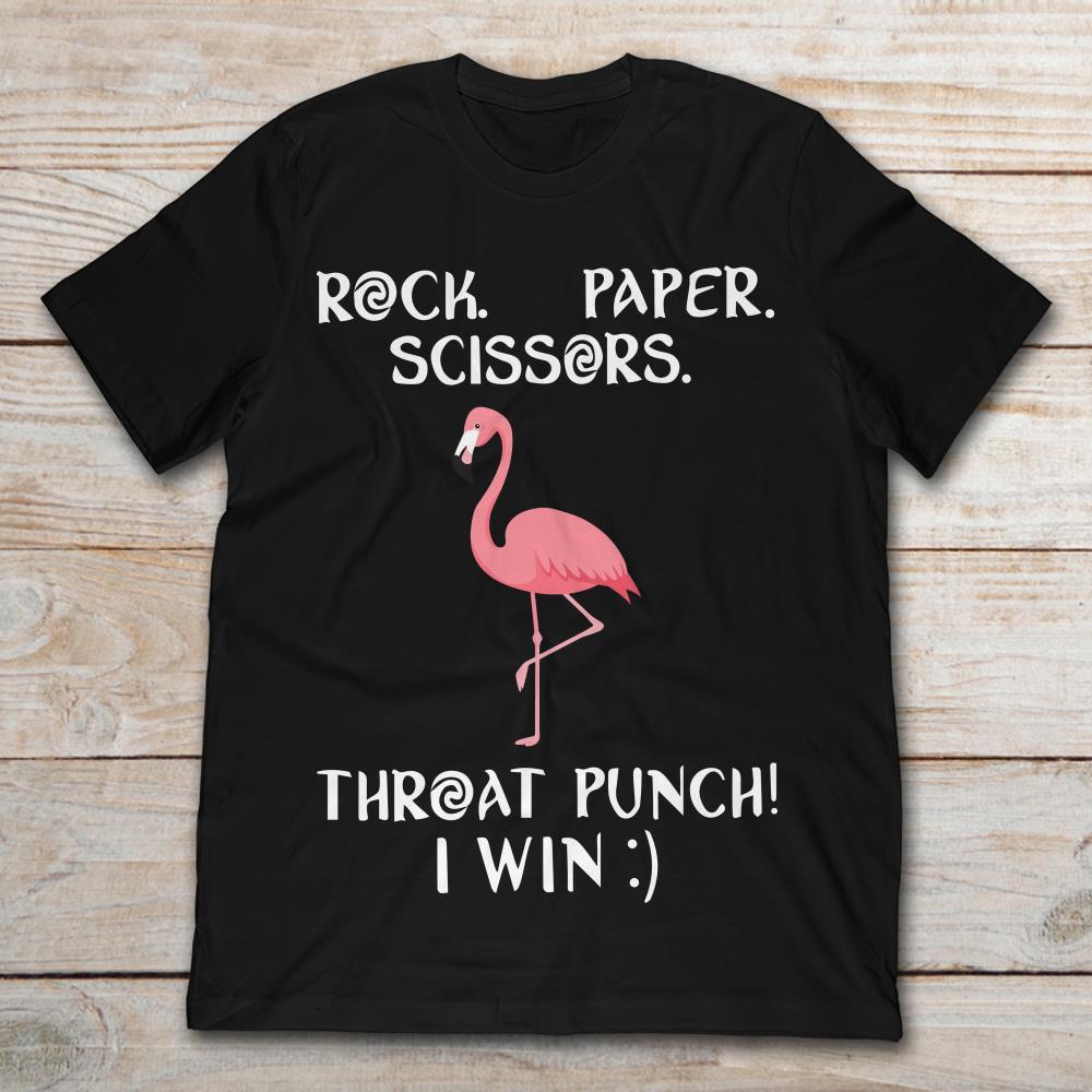 Flamingo Rock Paper Scissors Throat Punch I Win
