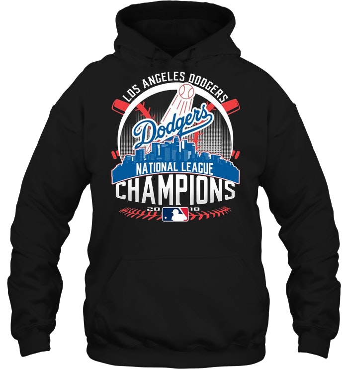 Los Angeles Dodgers Dodgers National League Champions T-Shirt - TeeNavi