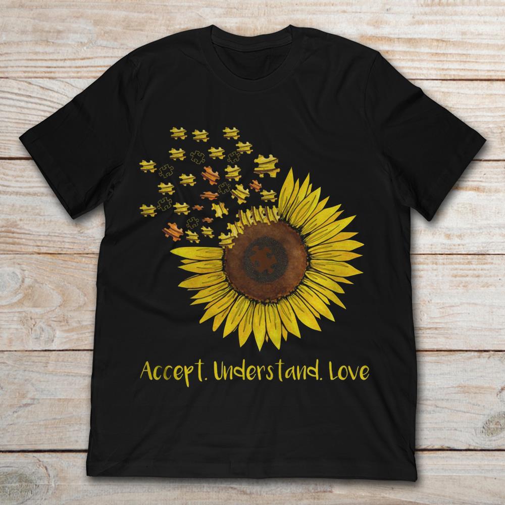 Sunflower Accept Understand Love Autism Awareness
