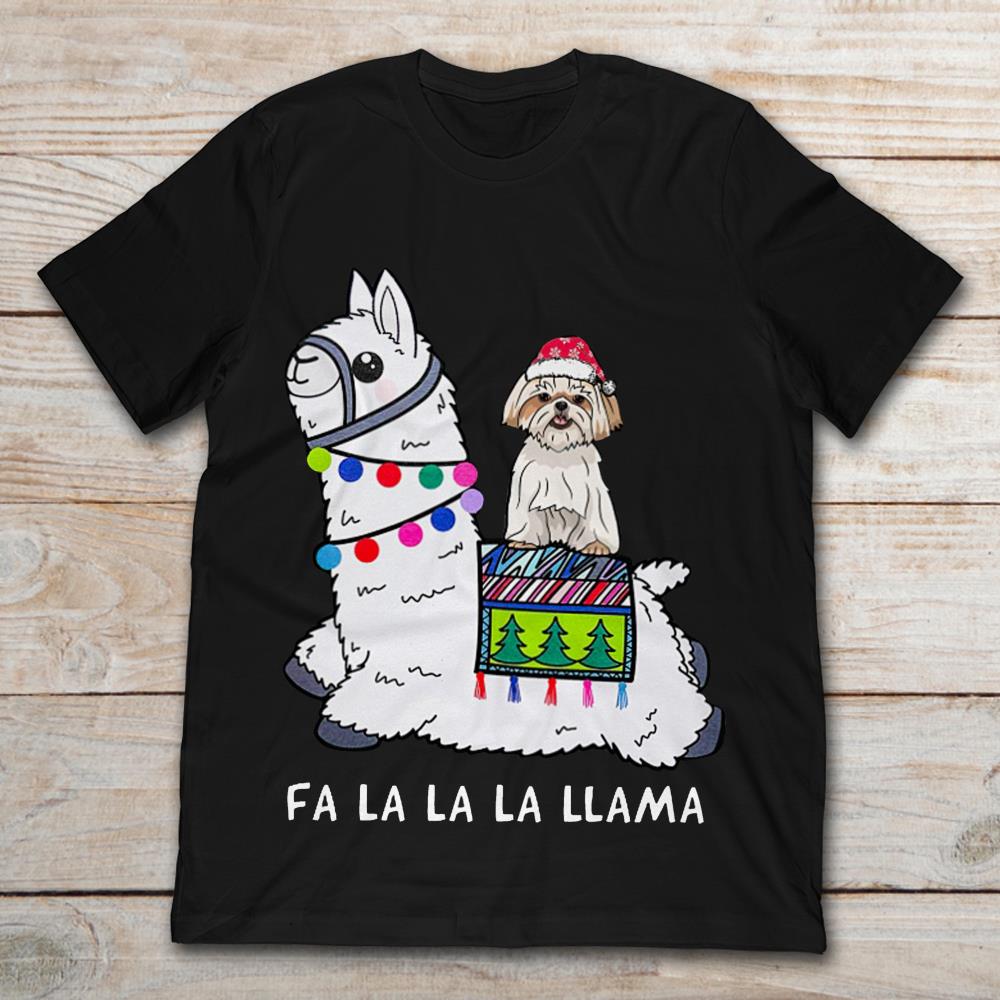 Shih Tzu Riding Llama Fa La La La