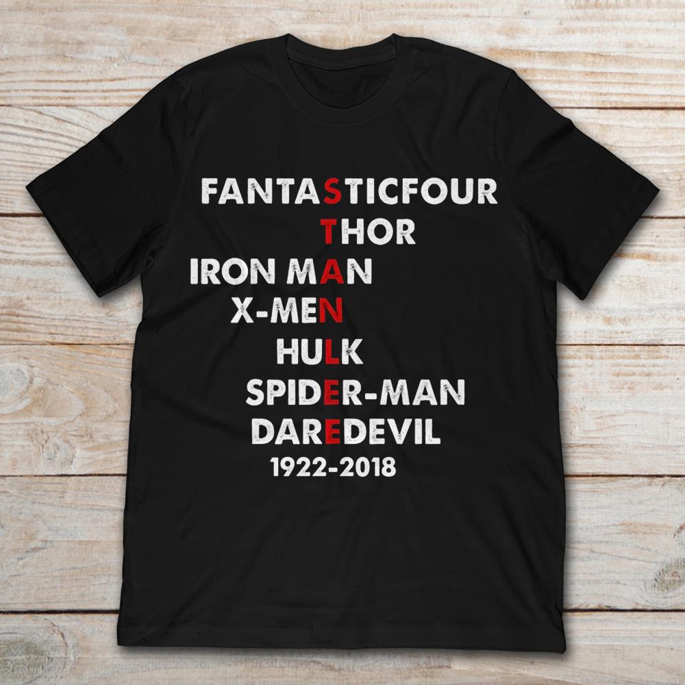 Stan Lee Fantastic Four Thor Iron Man X-Men Hulk Spider-Man Daredevil 1922-2018