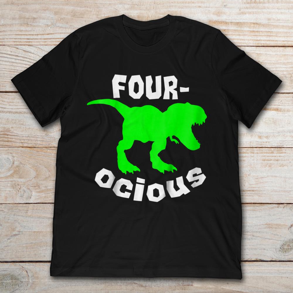 4th Birthday Dinosaurs Kid I'm Four-ocious