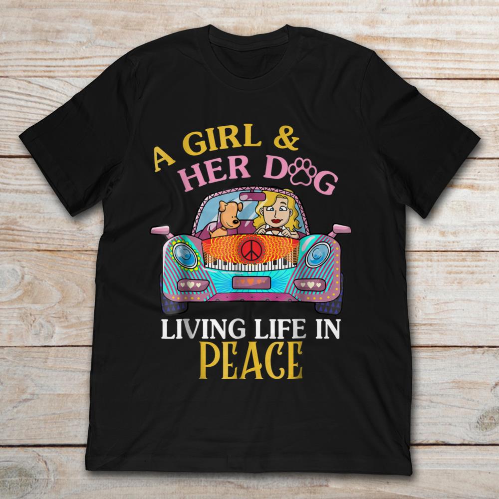 A Girl And Her Dog Living Life In Peace