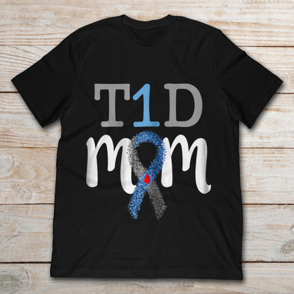 T1D Mom Satin Blue & White Ribbon