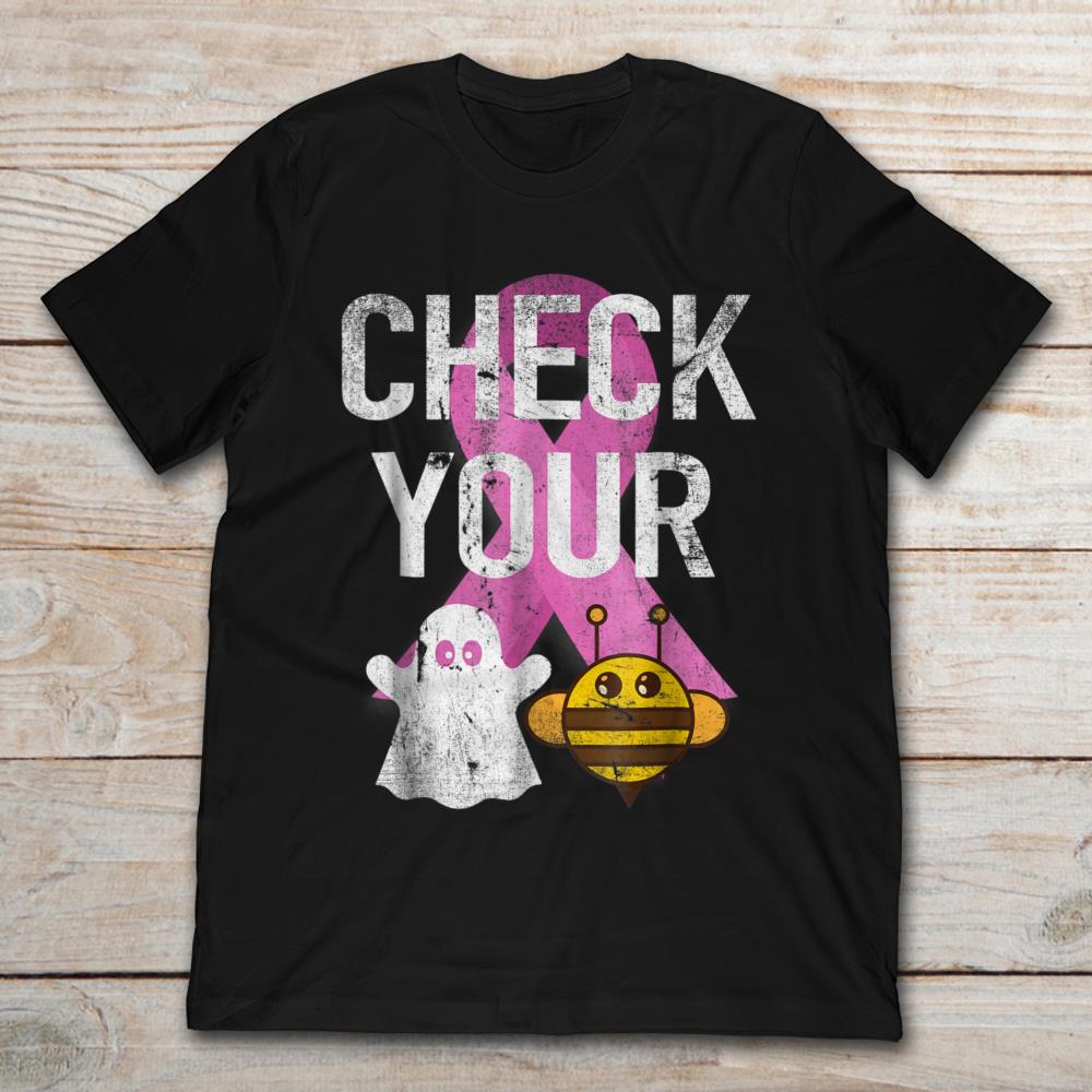 Check Your Breast Cancer Awareness Ghost Bee
