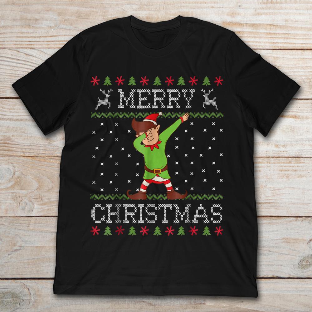 Merry Christmas Elf Dabbing