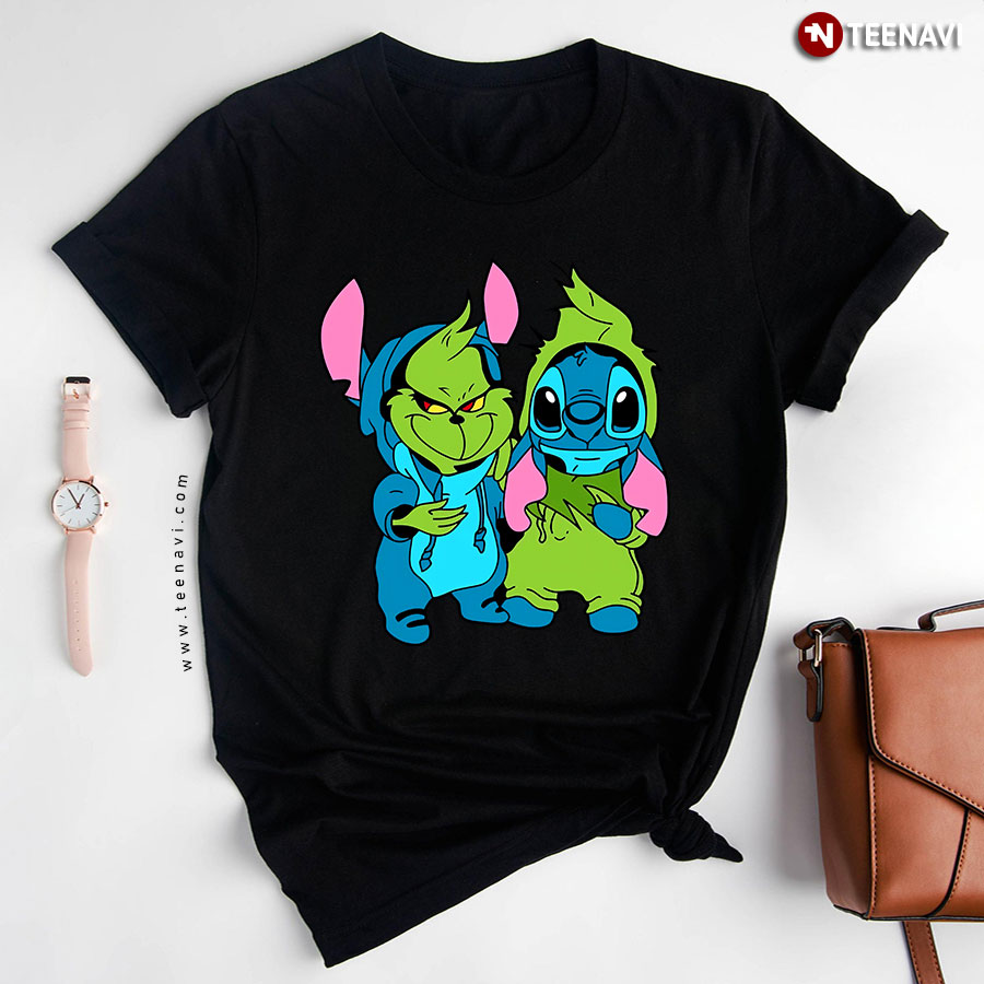 Funny Stitch And Grinch T-Shirt