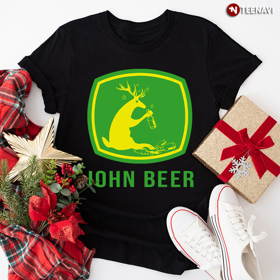 John Beer Drunk Reindeer T-Shirt