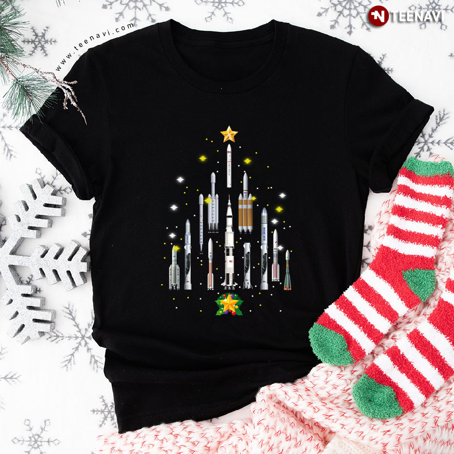 Rocket Christmas Tree T-Shirt