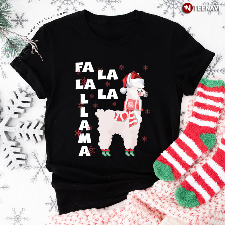 Fa La La La Llama Cute Llama Funny Christmas T-Shirt