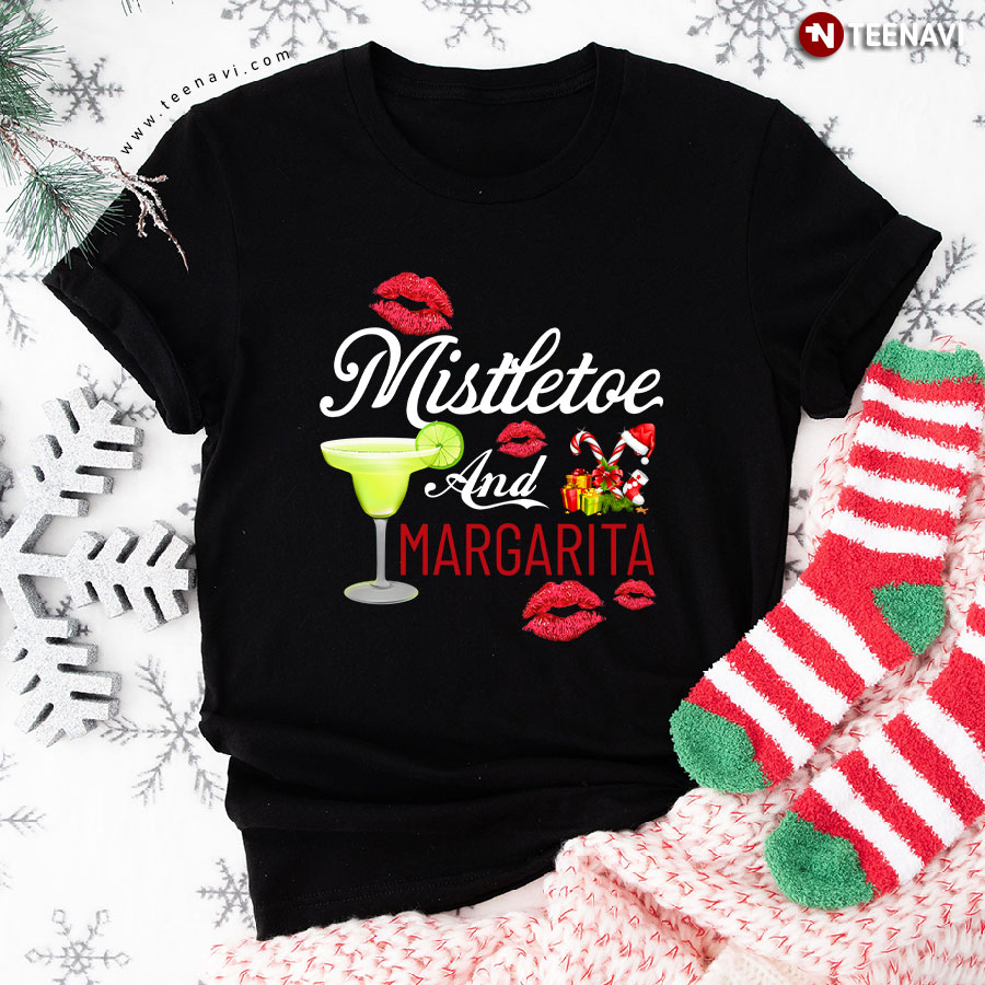 Mistletoe And Margarita Fruit Juice Christmas T-Shirt
