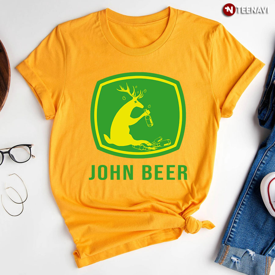 John Beer Drunk Reindeer T-Shirt