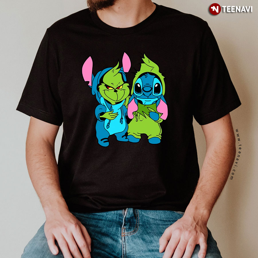 Funny Stitch And Grinch T-Shirt