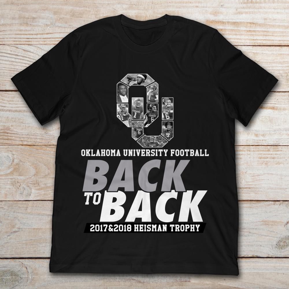 Oklahoma University Football Back To Back 2017 And 2018 Heisman Trophy