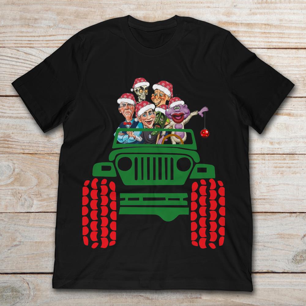 Jeff Dunham And Pupet Characters On Jeep Christmas