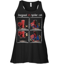 Dogpool Vs Spider Cat Deadpool And Spiderman T Shirt Teenavi