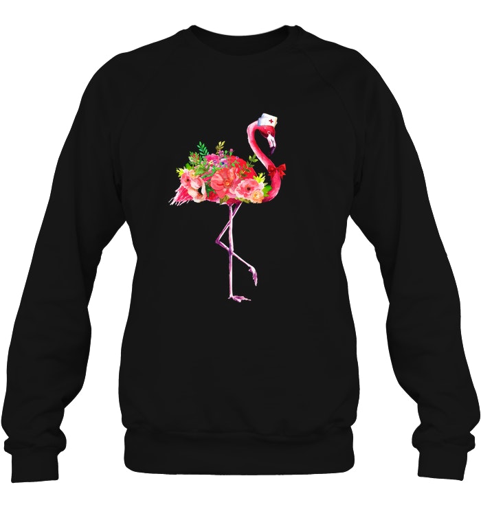 Floral Flamingo Nurse Sweatshirt