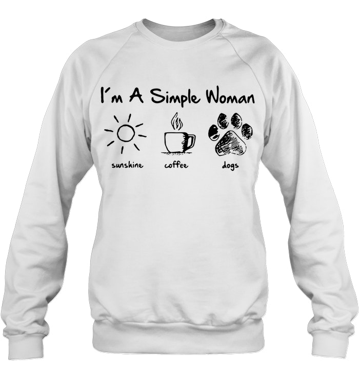 I'm A Simple Woman Coffee Dog And Detroit Tigers Shirt, hoodie