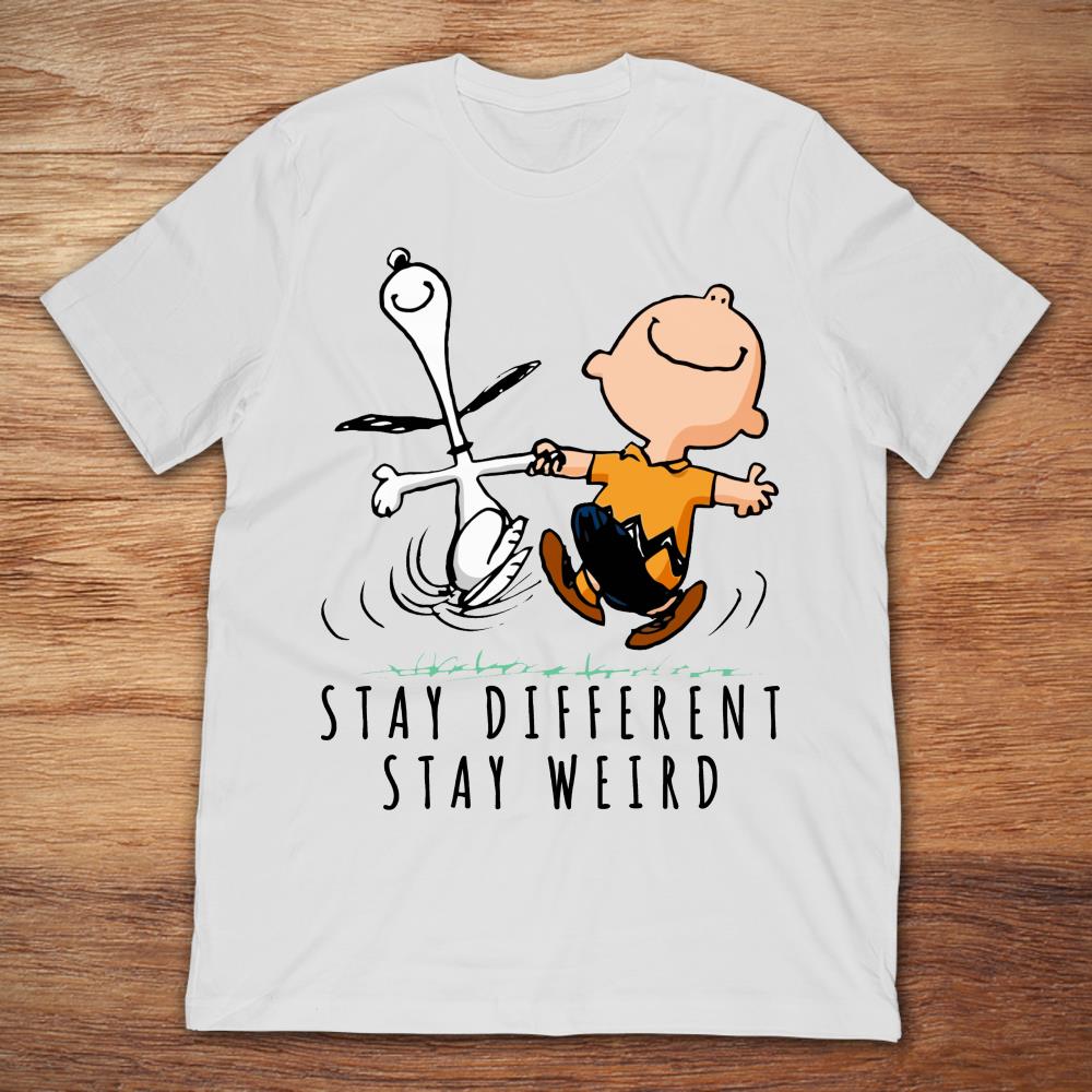 Charlie Brown Snoopy Peanuts Dance Stay Different Stay Weird